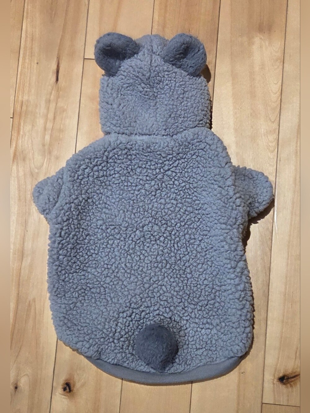 Top Paw Gray Teddy Bear Sherpa Dog Hoodie (S)